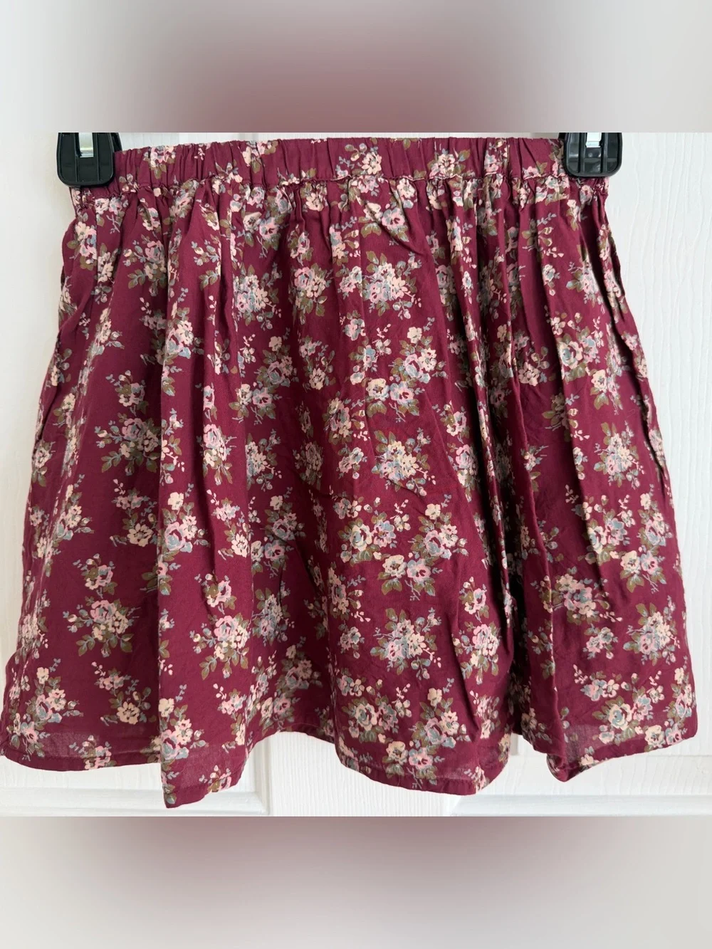 GAP Burgundy Floral Kids Skirt